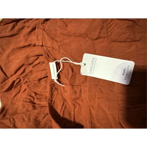 Lascana NWT Tiered rust Brown long sleeve swing Dress 4 - Picture 4 of 6